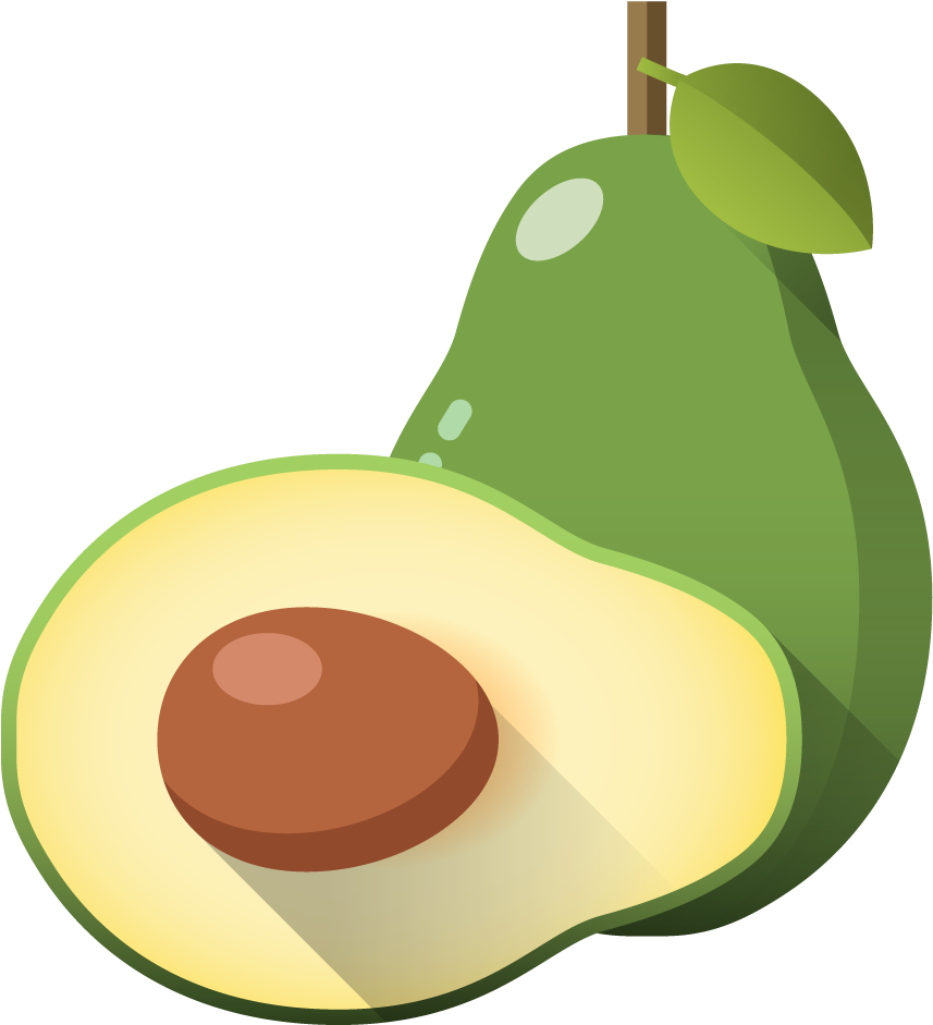 Vector Avocado Transparent PNG Image