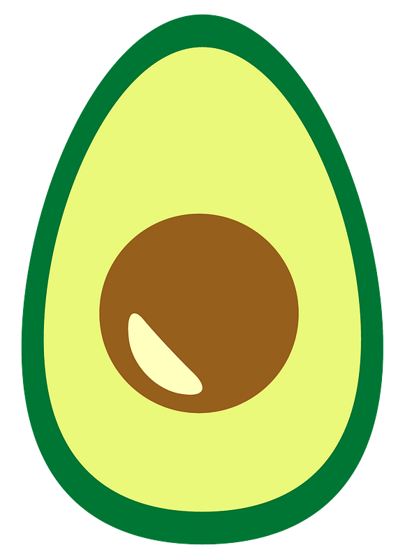 Vector Avocado Transparent PNG Image