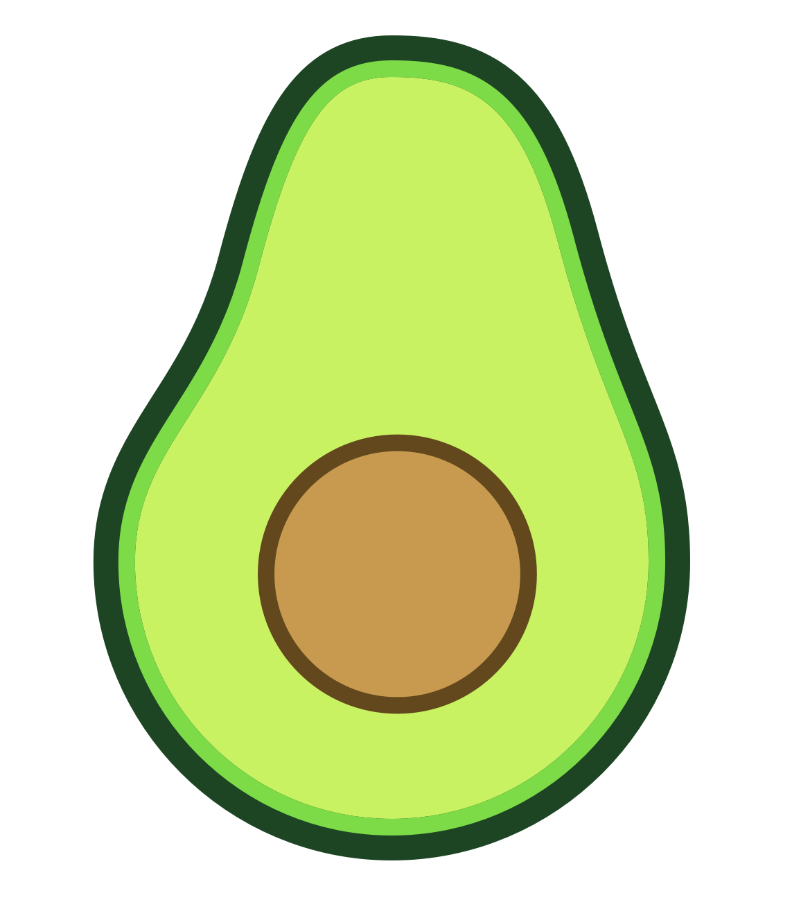 Vector Avocado Transparent PNG Image