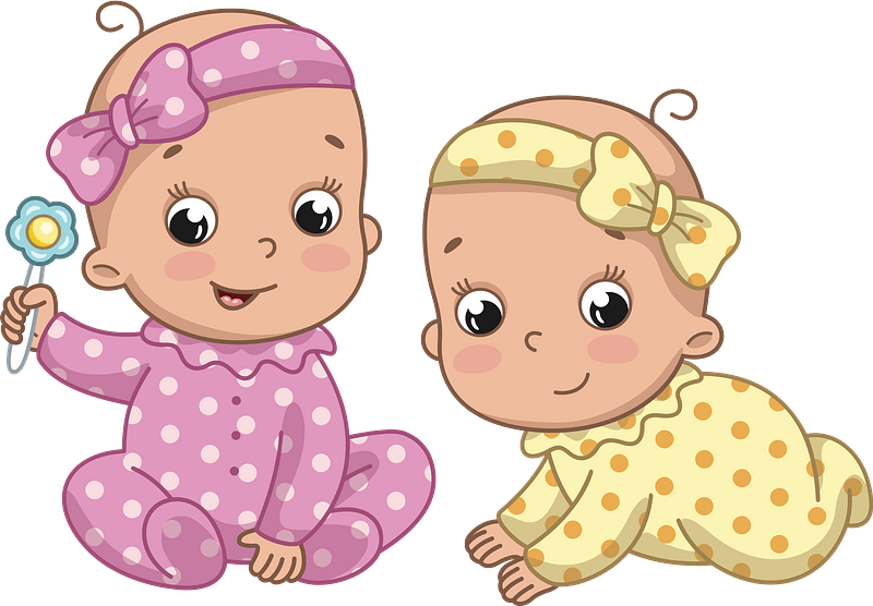 Twin Babies Transparent PNG Image