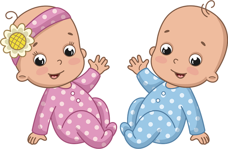 Twin Babies Transparent PNG Image