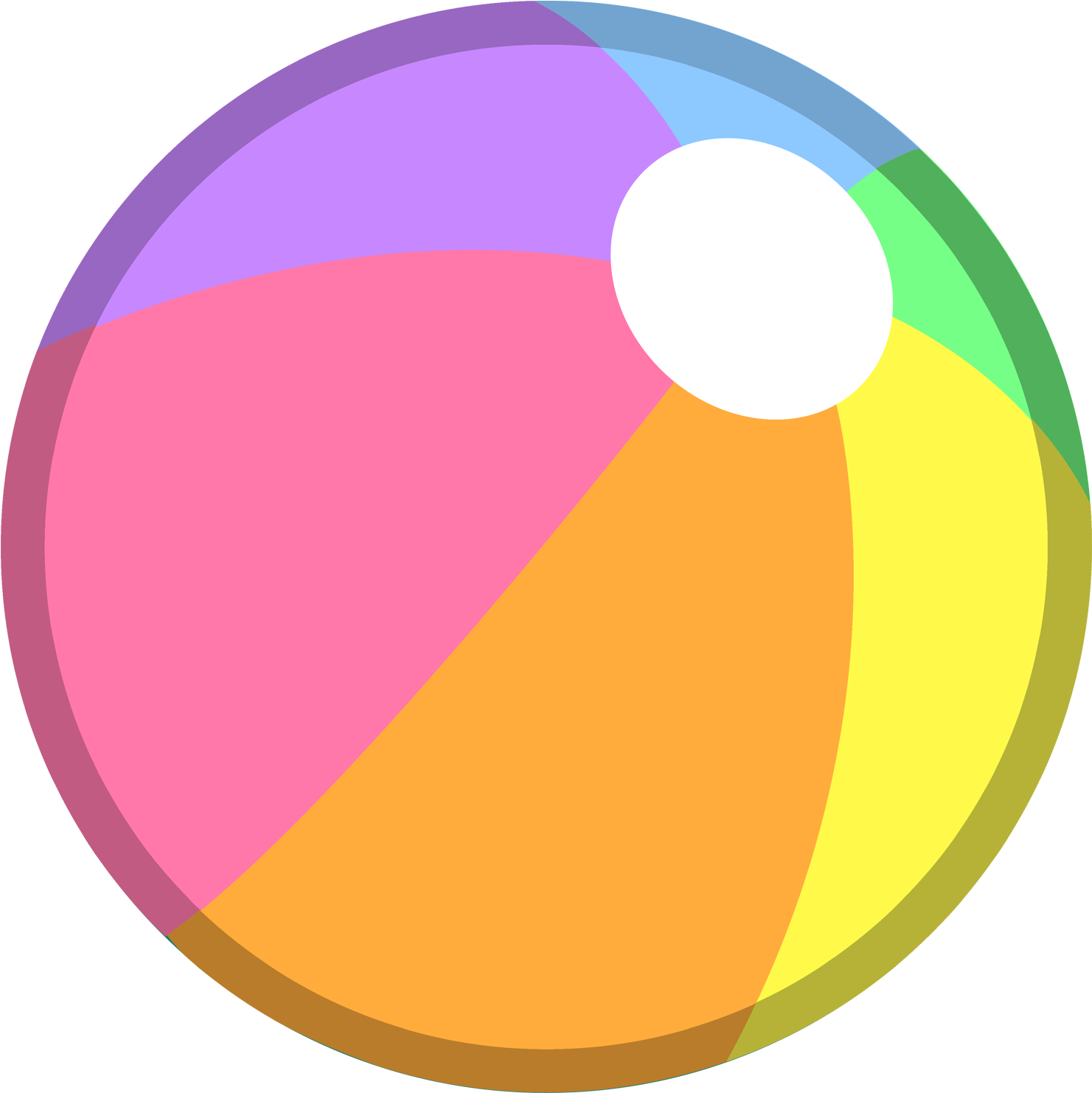 Ball Beach Colorful Transparent PNG Image