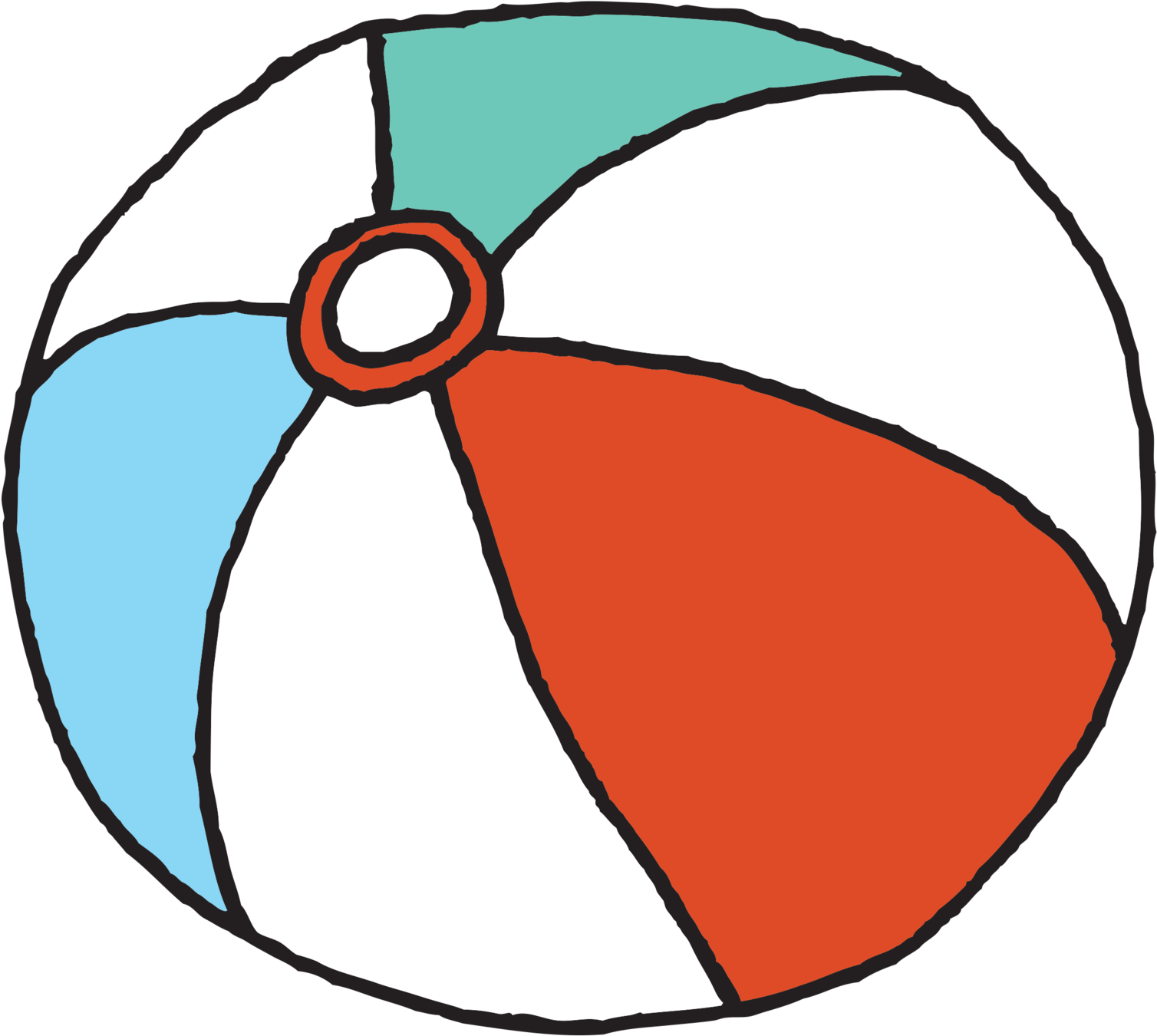 Vector Beach Ball Transparent PNG Image
