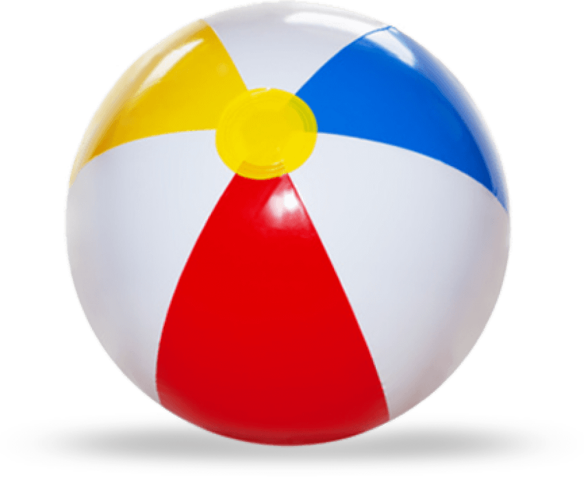 Real Ball Beach Colorful Transparent PNG Image