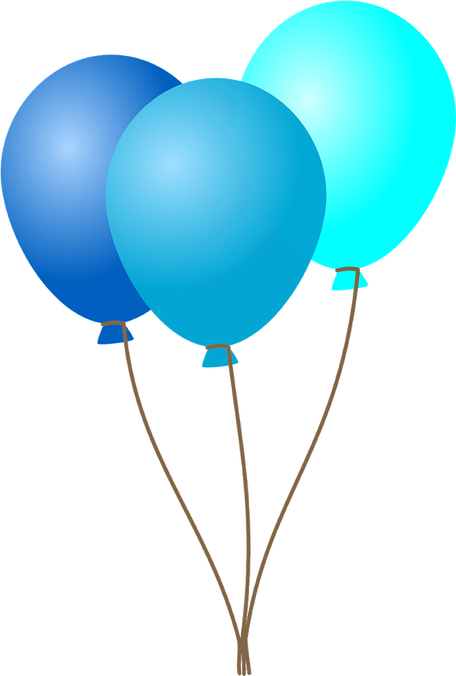 Blue Balloon Vector Transparent PNG Image