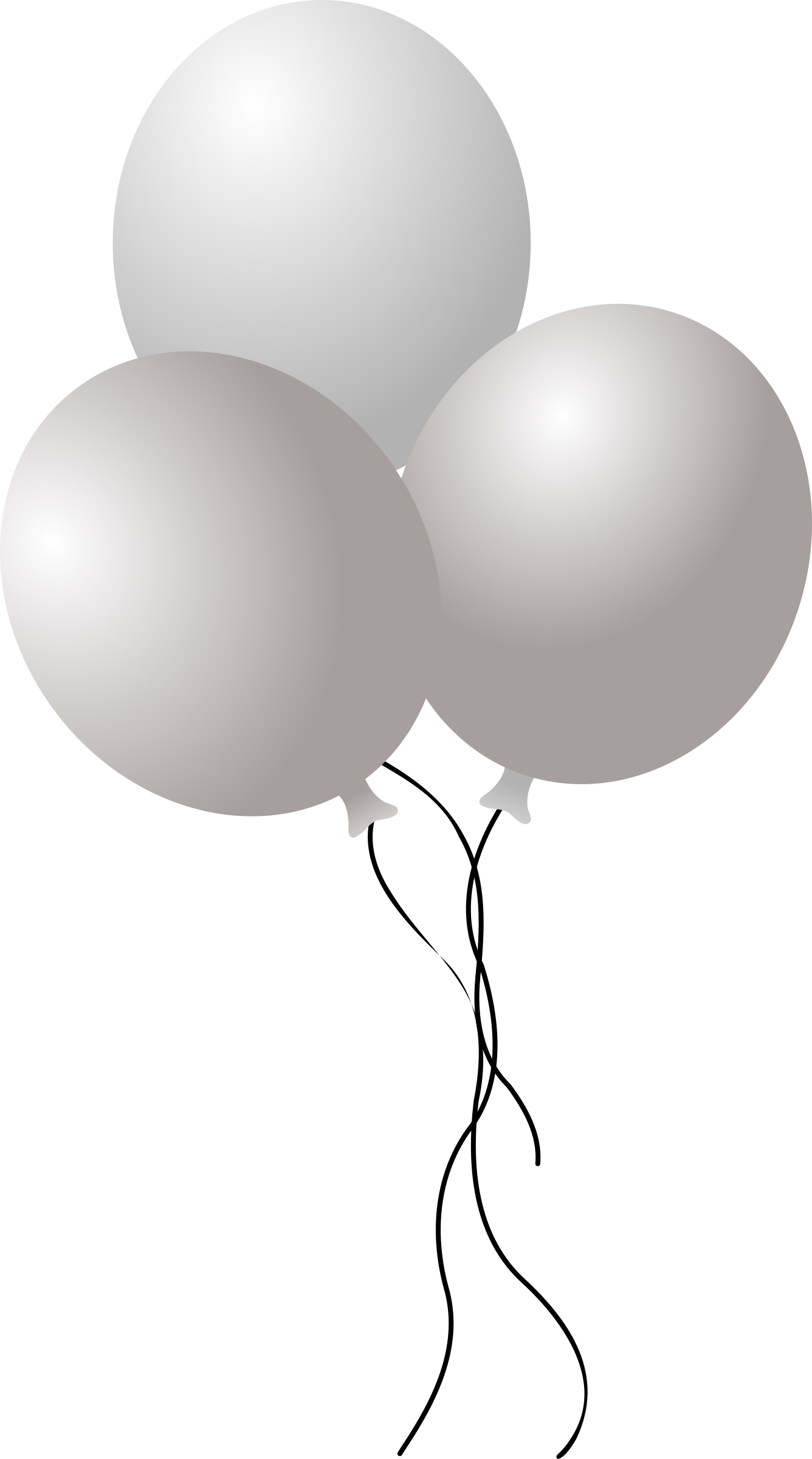 White Vector Balloon Transparent PNG Image
