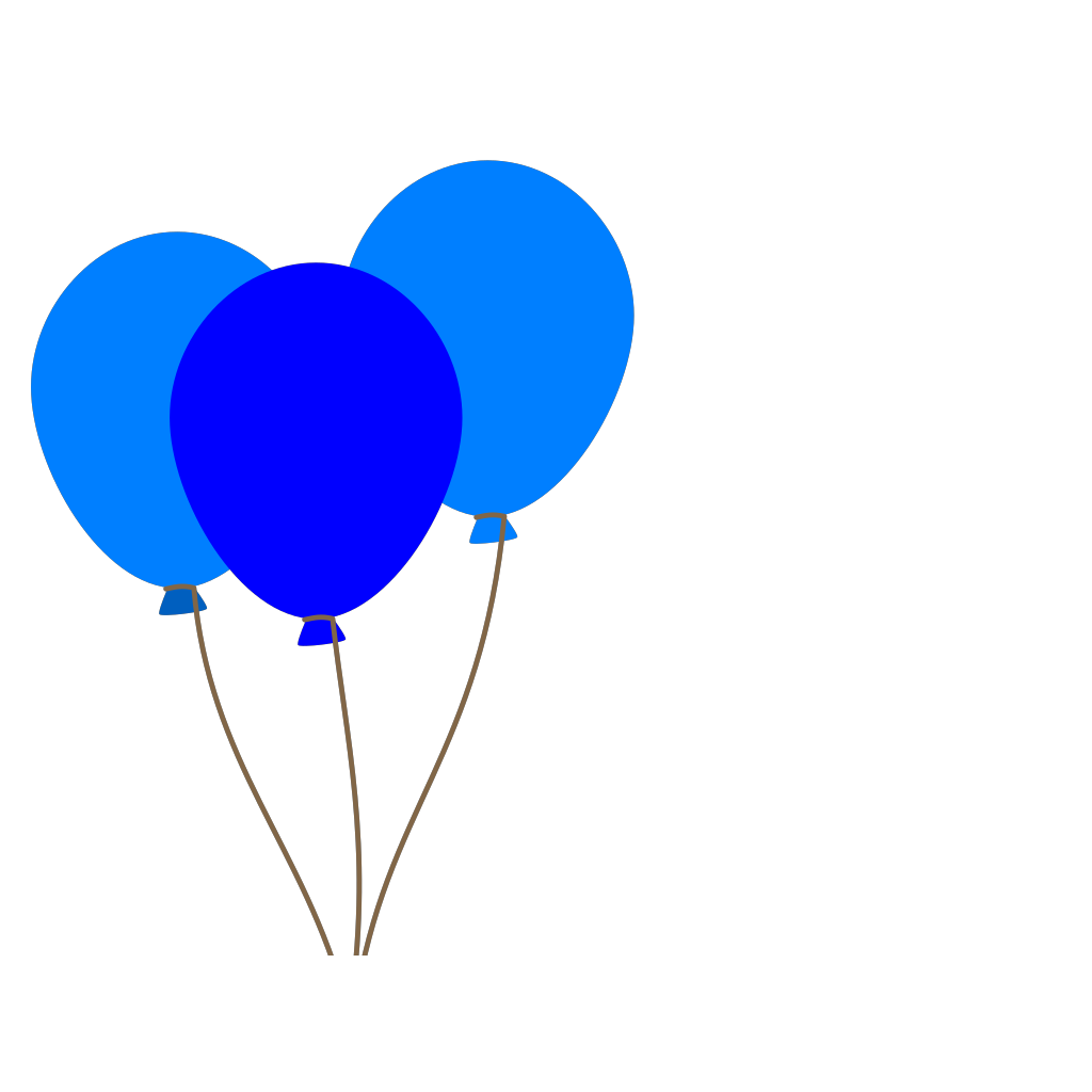 Blue Balloon Transparent PNG Image