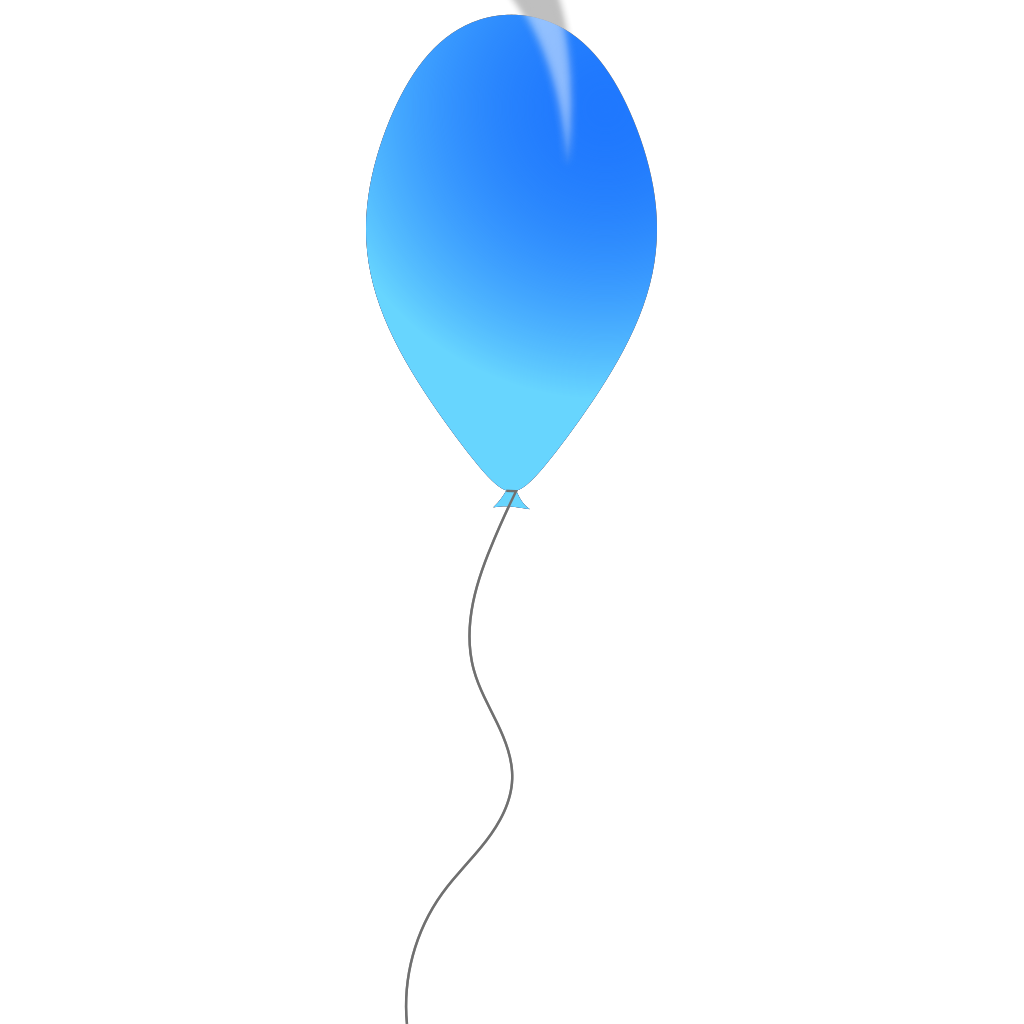 Blue Balloon Transparent PNG Image