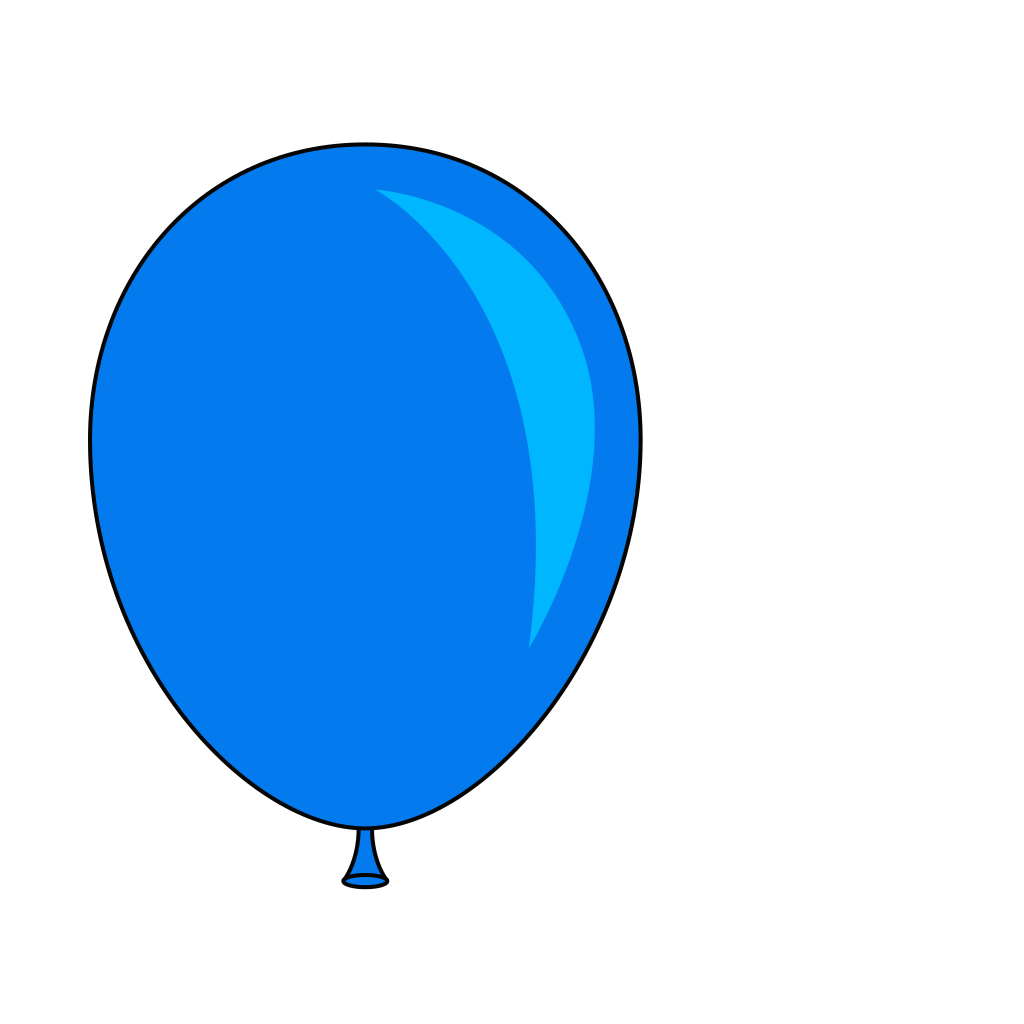 Blue Balloon Vector Transparent PNG Image