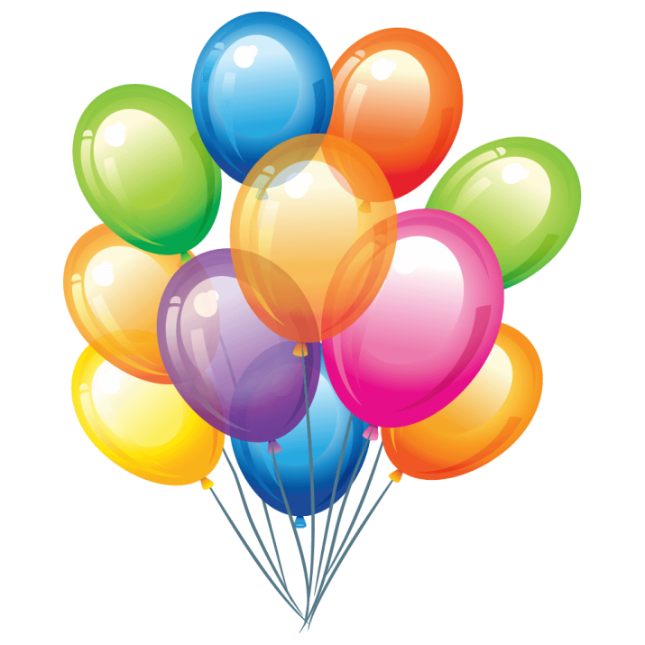 Party Balloon Birthday Glossy Transparent PNG Image