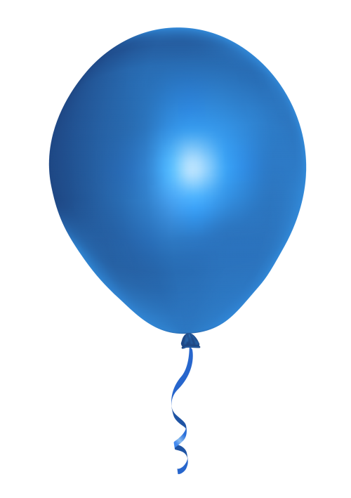 Blue Balloon Glossy Transparent PNG Image
