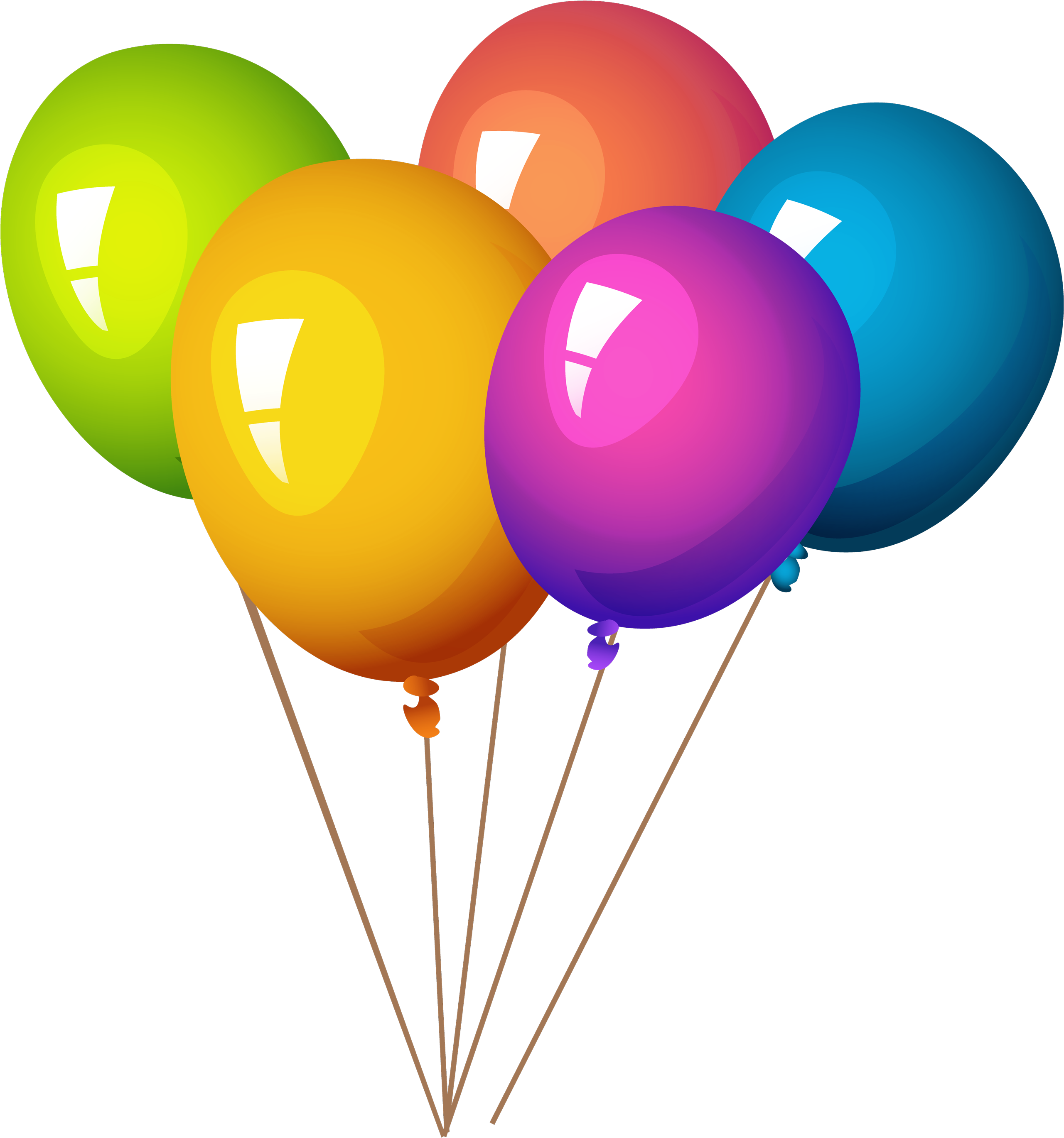 Party Balloon Birthday Bunch Transparent PNG Image