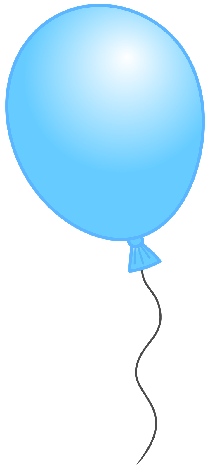 Blue Single Balloon Transparent PNG Image