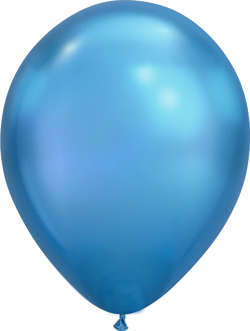 Chrome Blue Balloon Transparent PNG Image