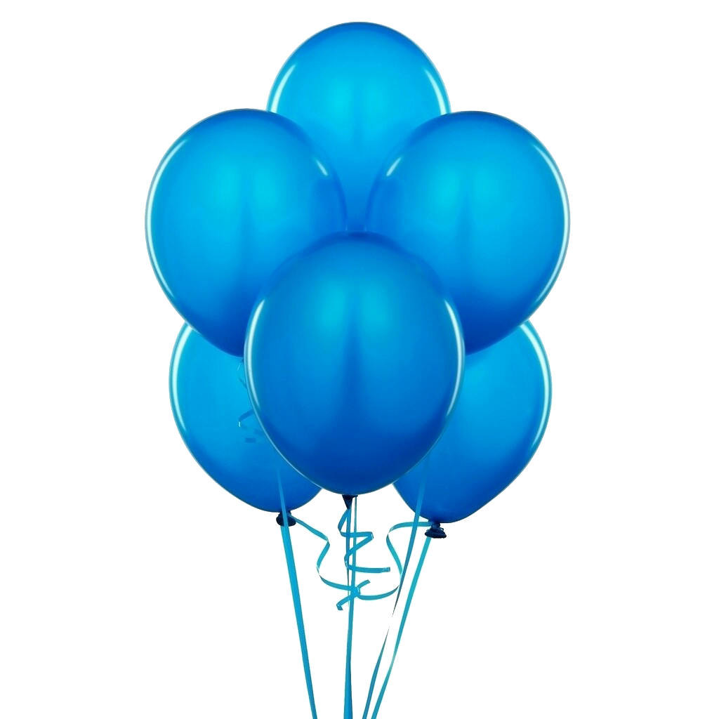 Blue Balloon Bunch Transparent PNG Image