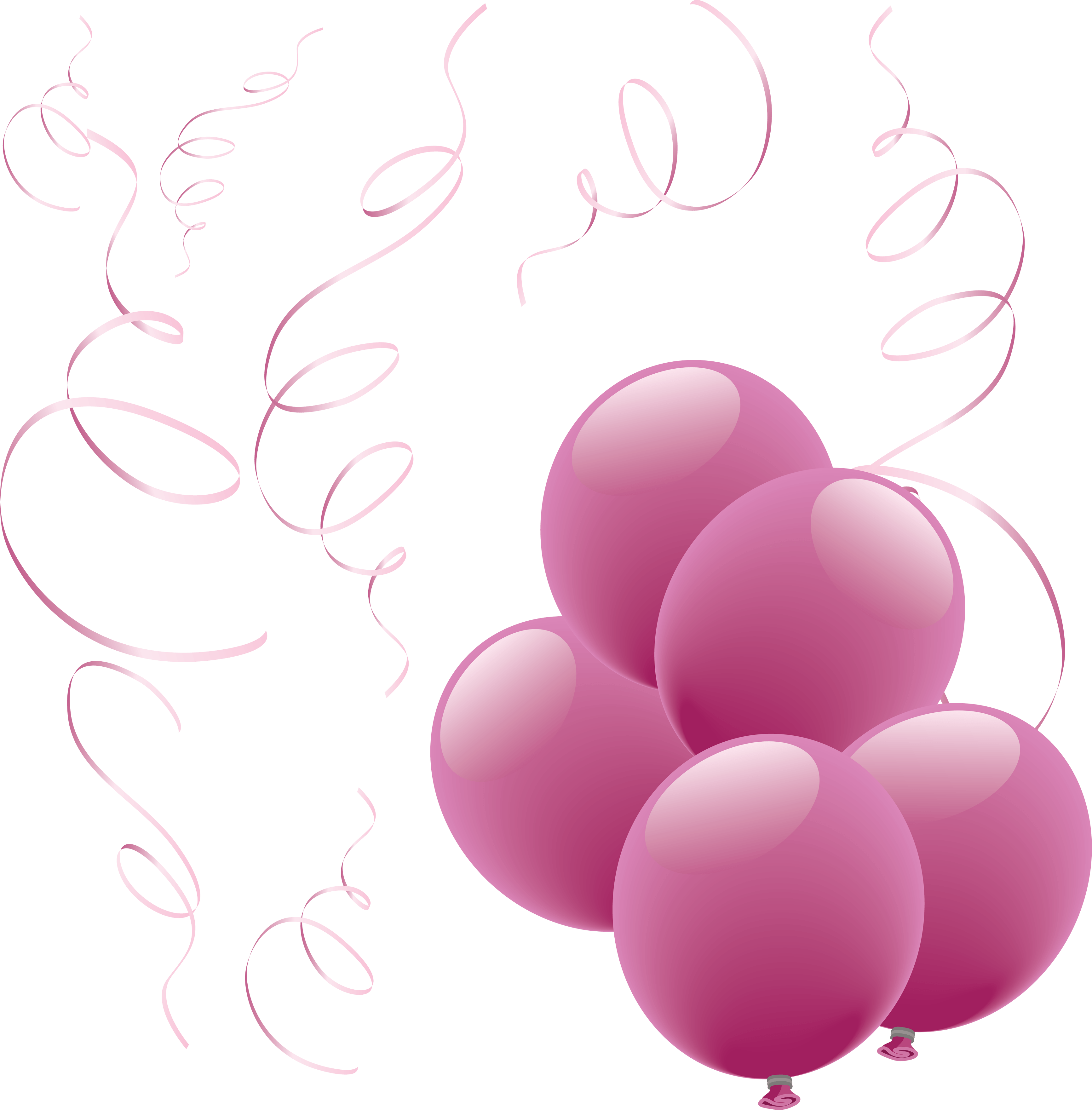 Purple Balloons Transparent PNG Image