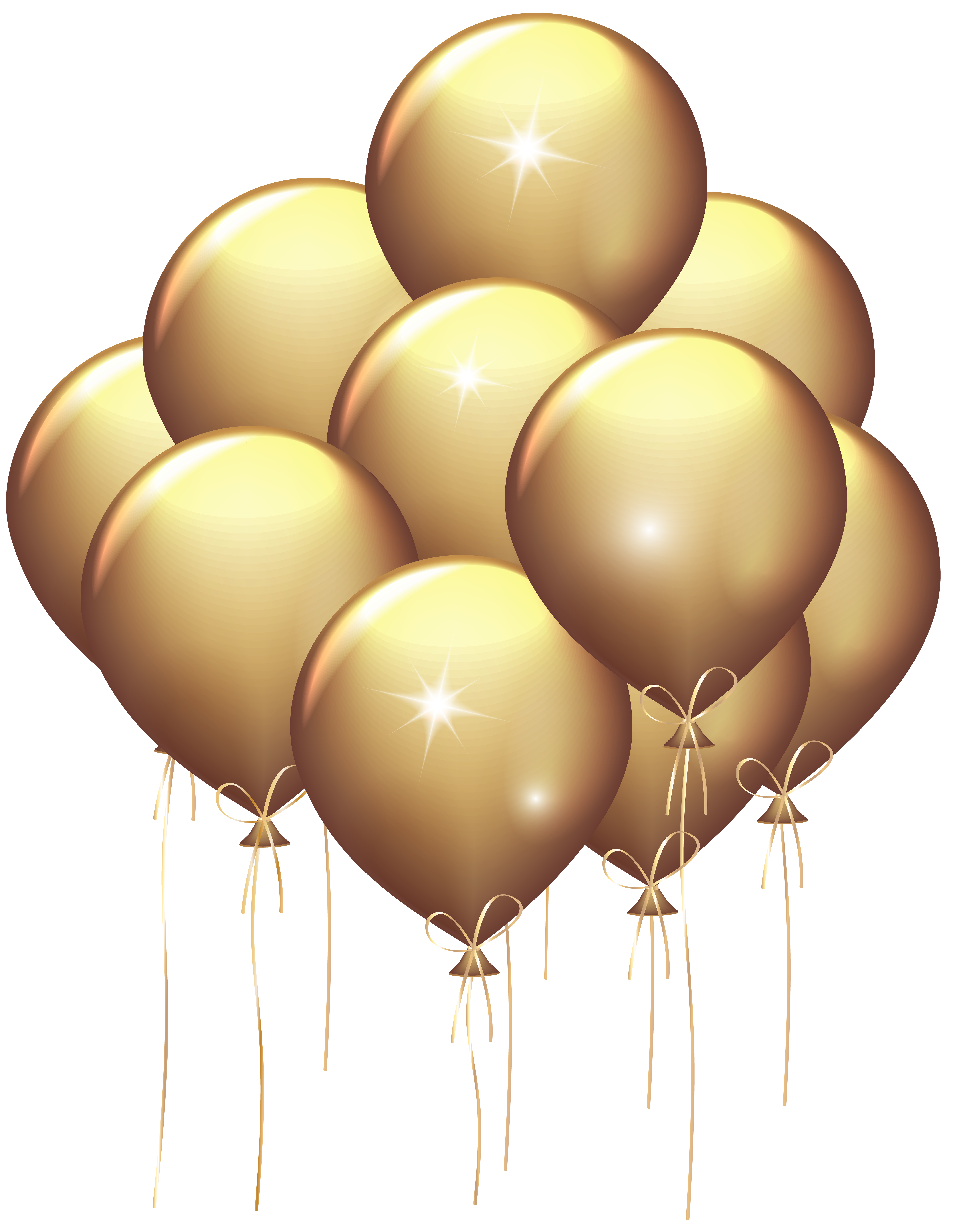 Balloon Balloons Gold Transparent PNG Image