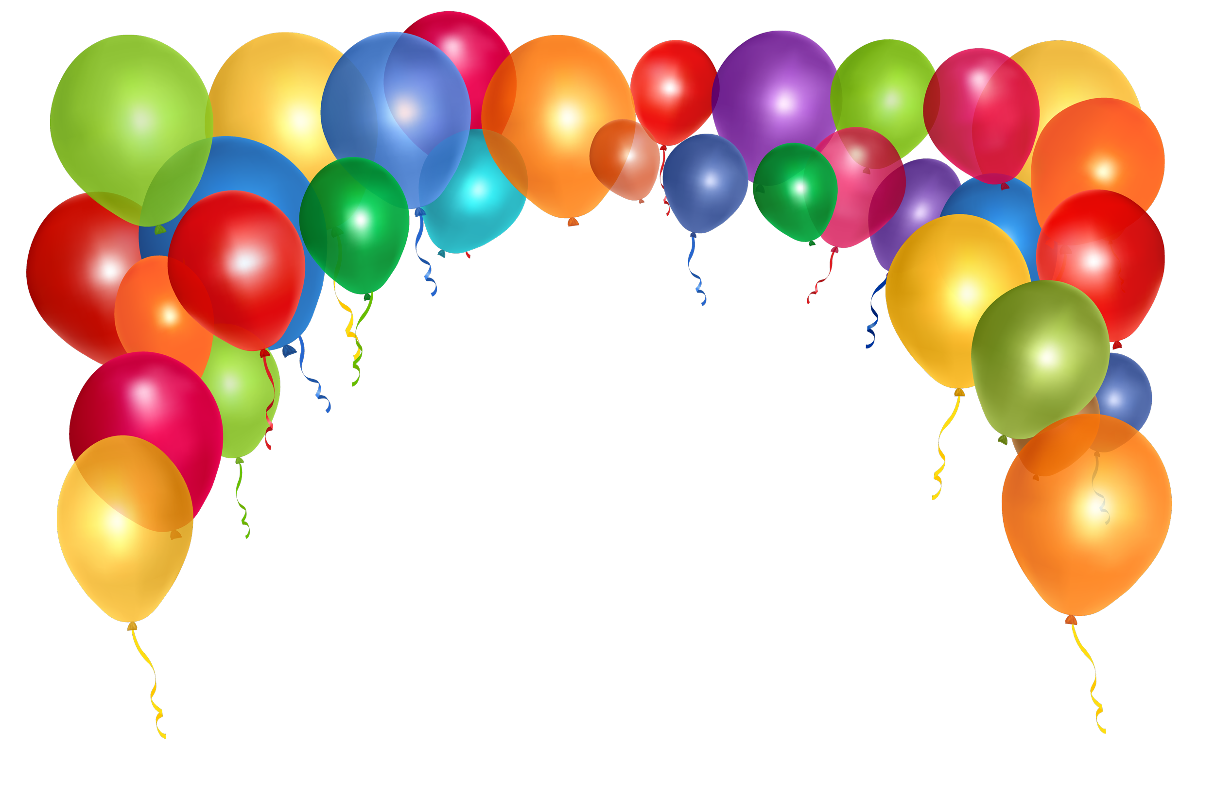 Of Balloons Colorful Bunch Transparent PNG Image