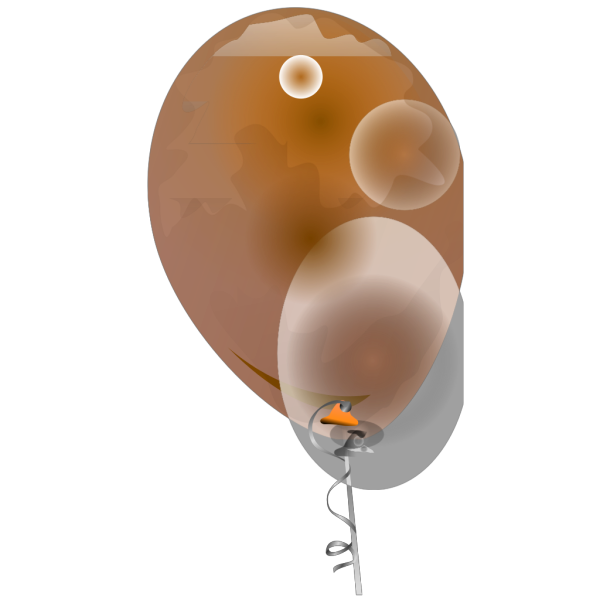 Golden Balloon Brown Transparent PNG Image