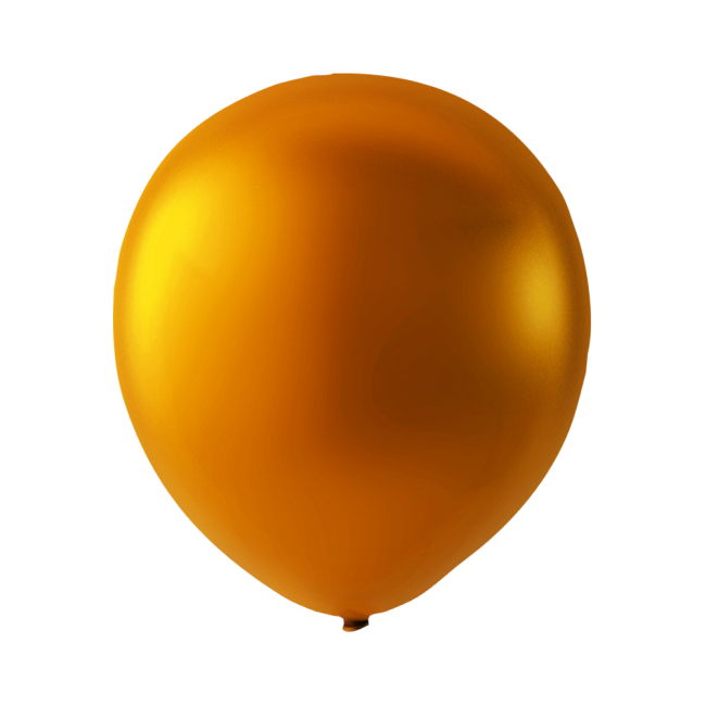 Golden Balloon Brown Transparent PNG Image