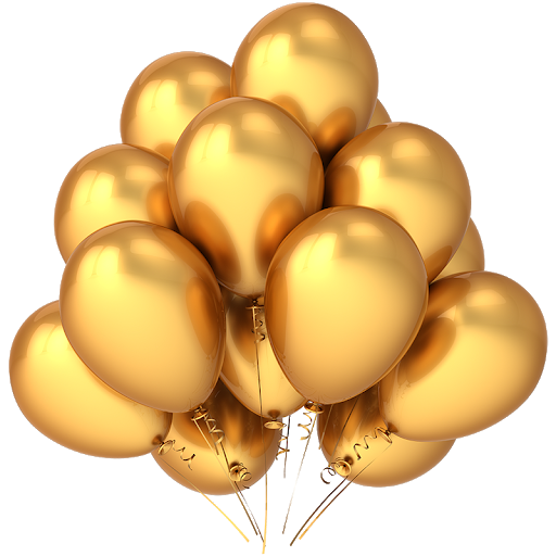 Golden Balloon Brown Transparent PNG Image