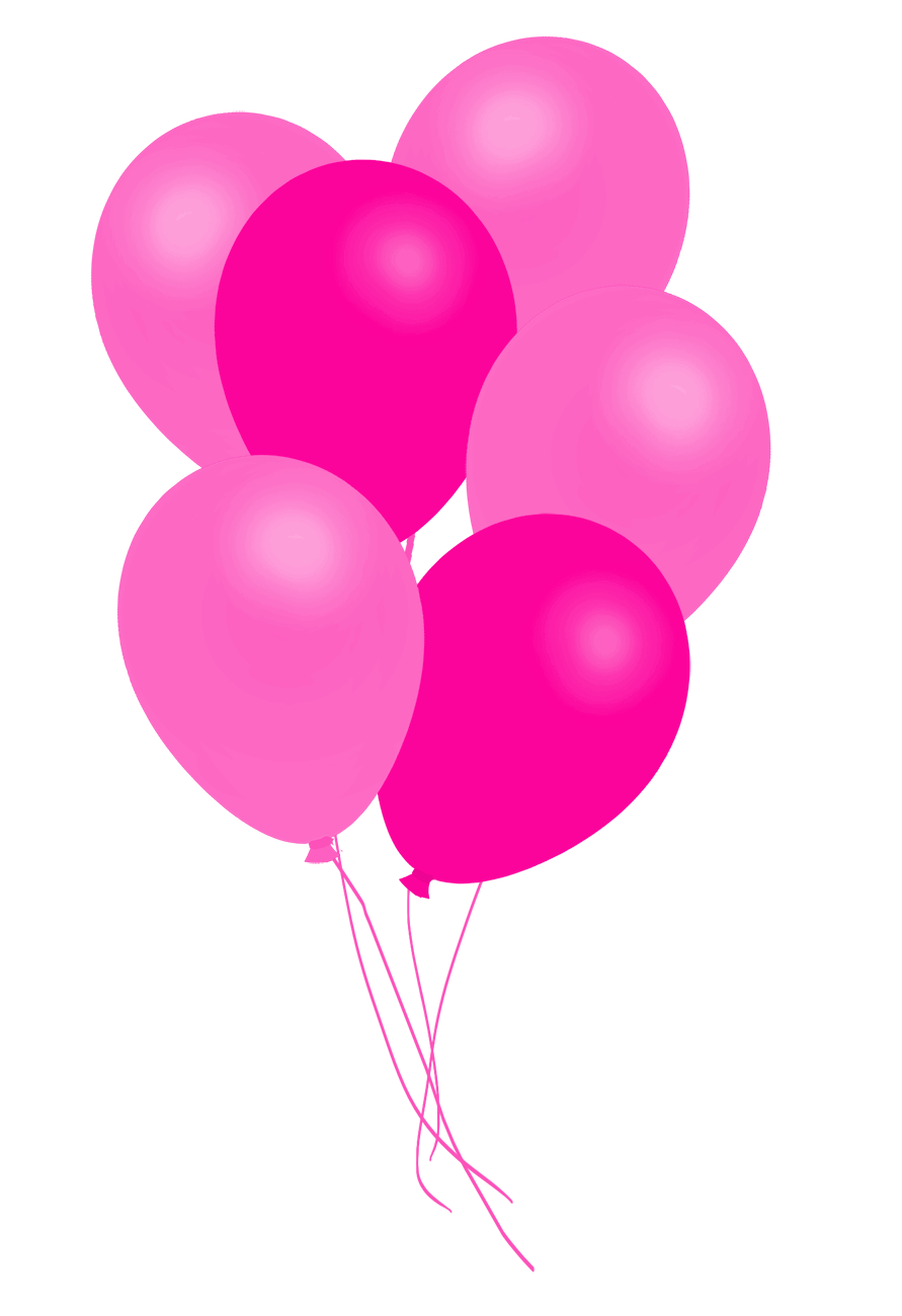 Pink Of Balloons Bunch Transparent PNG Image