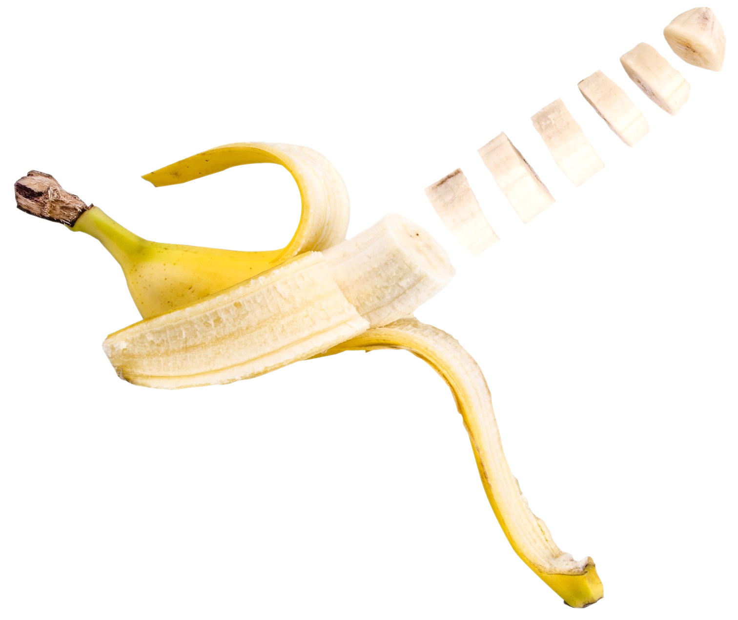 Fresh Slice Banana File Transparent PNG Image