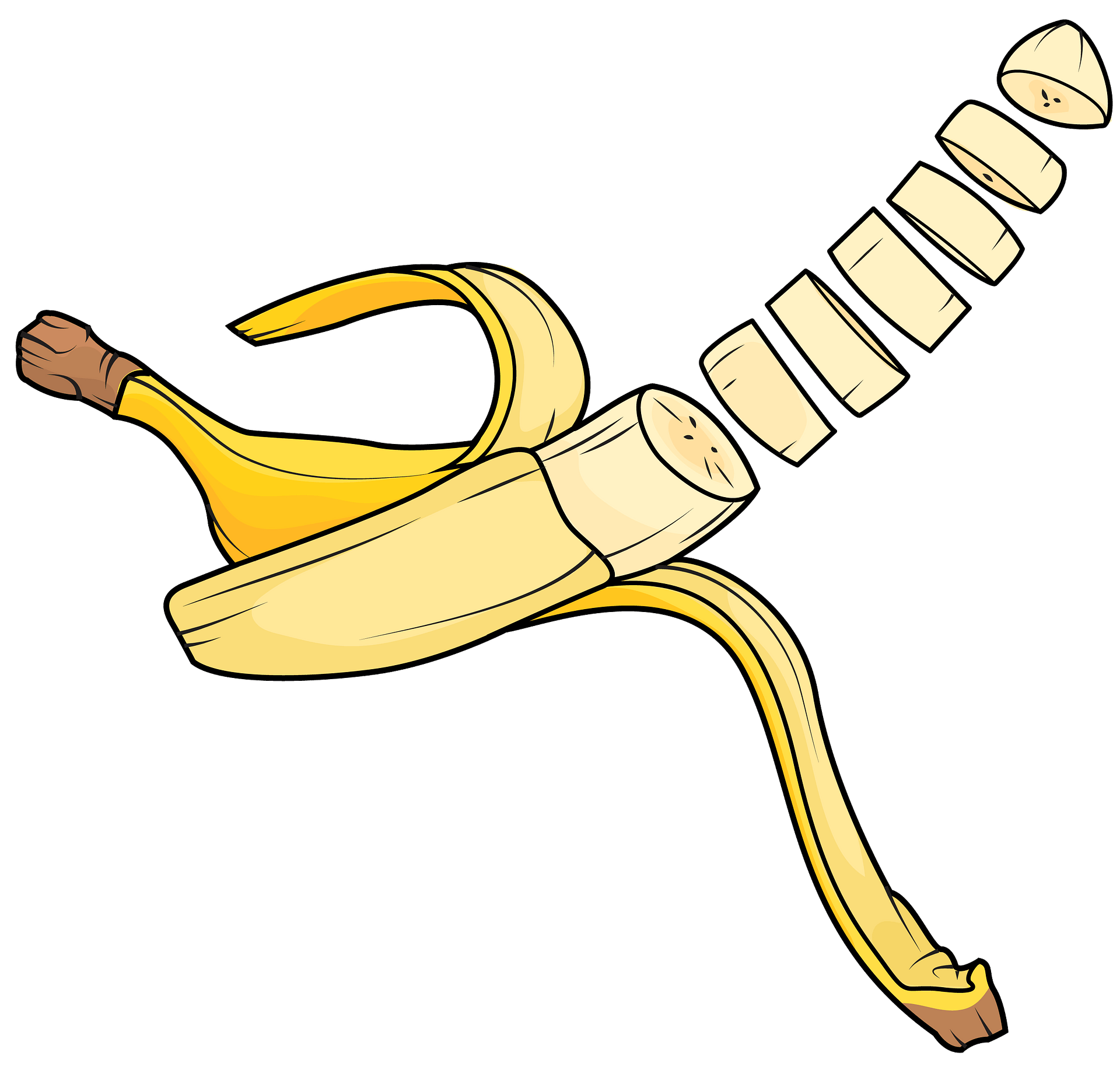 Slice Vector Banana Transparent PNG Image