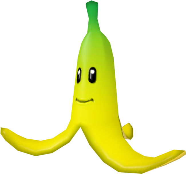 Mario Kart Banana Peel Transparent PNG Image
