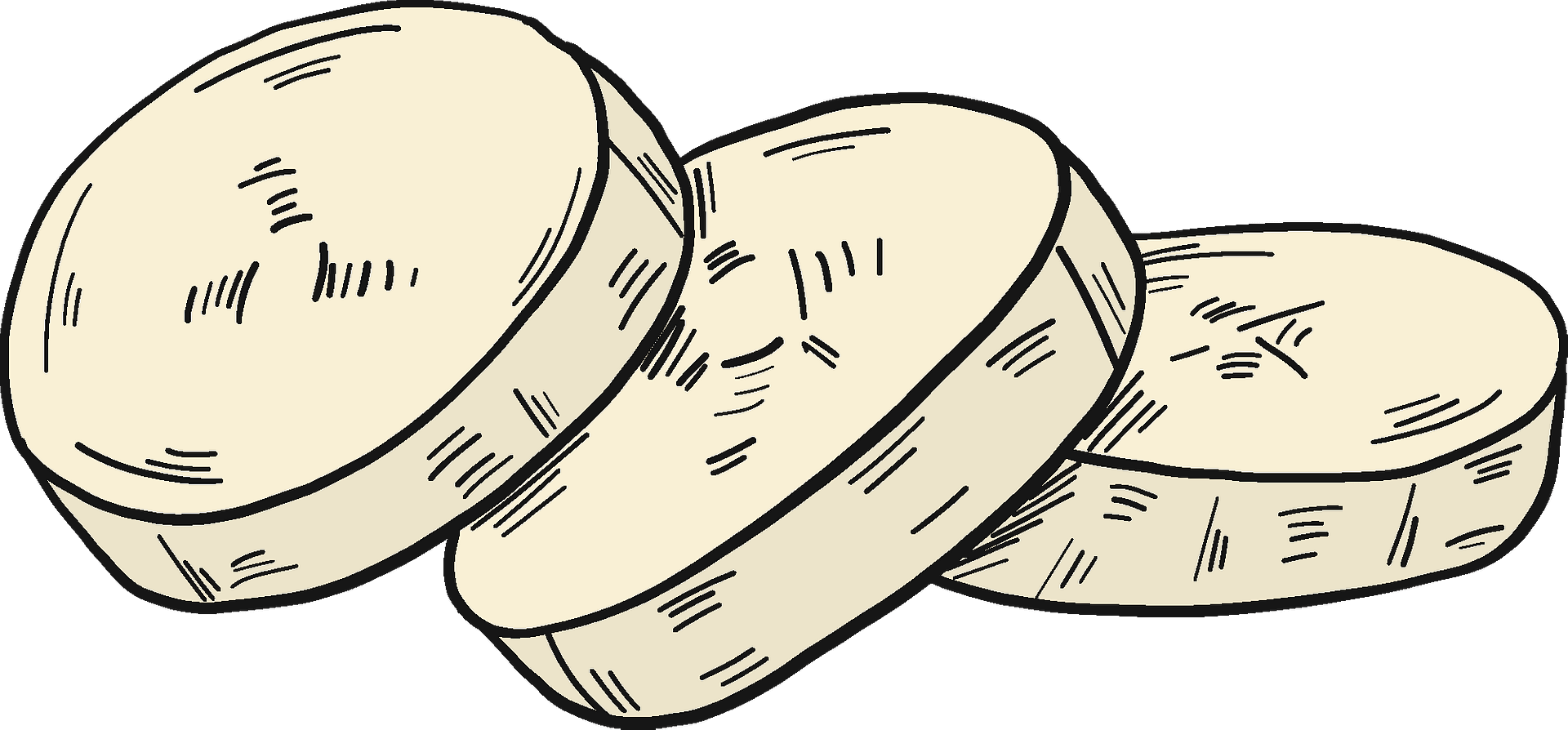 Vector Slice Banana Transparent PNG Image