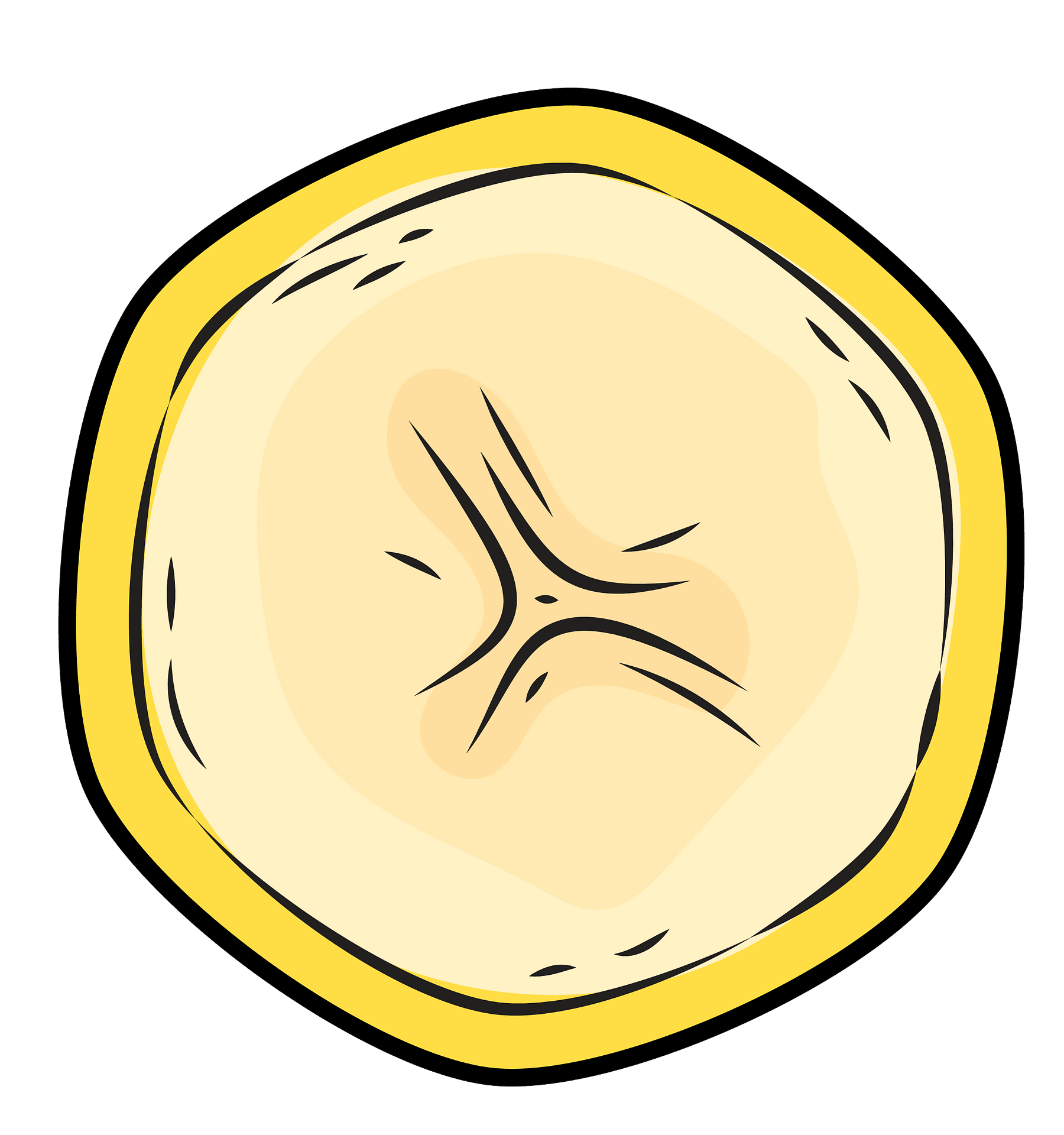 Slice Banana Half Transparent PNG Image