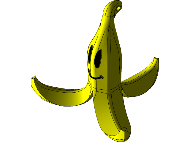 Banana Peel Emoji Transparent PNG Image