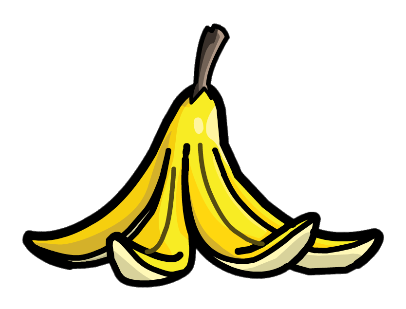 Vector Banana Peel Transparent PNG Image