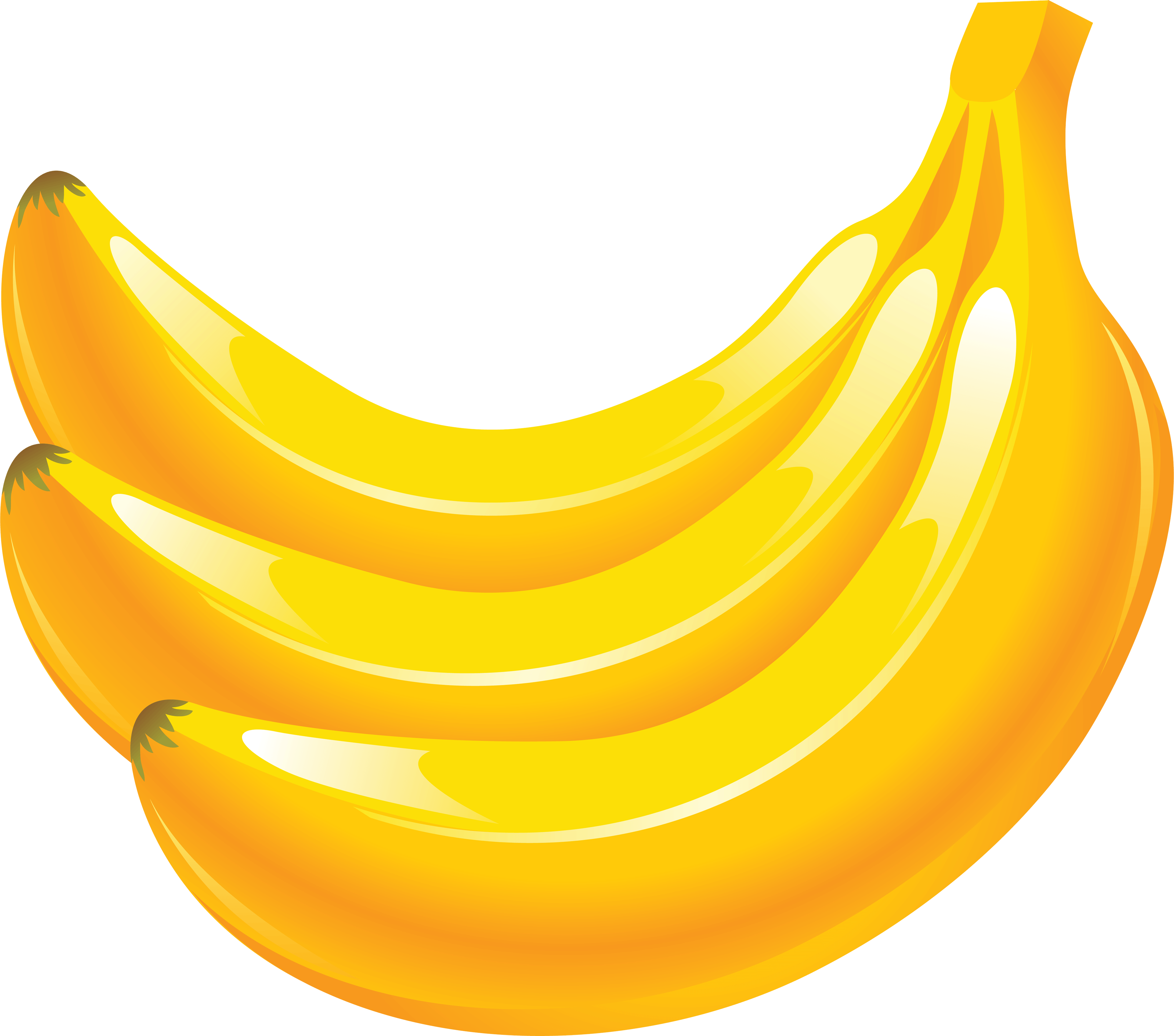 Yellow Bananas Transparent PNG Image