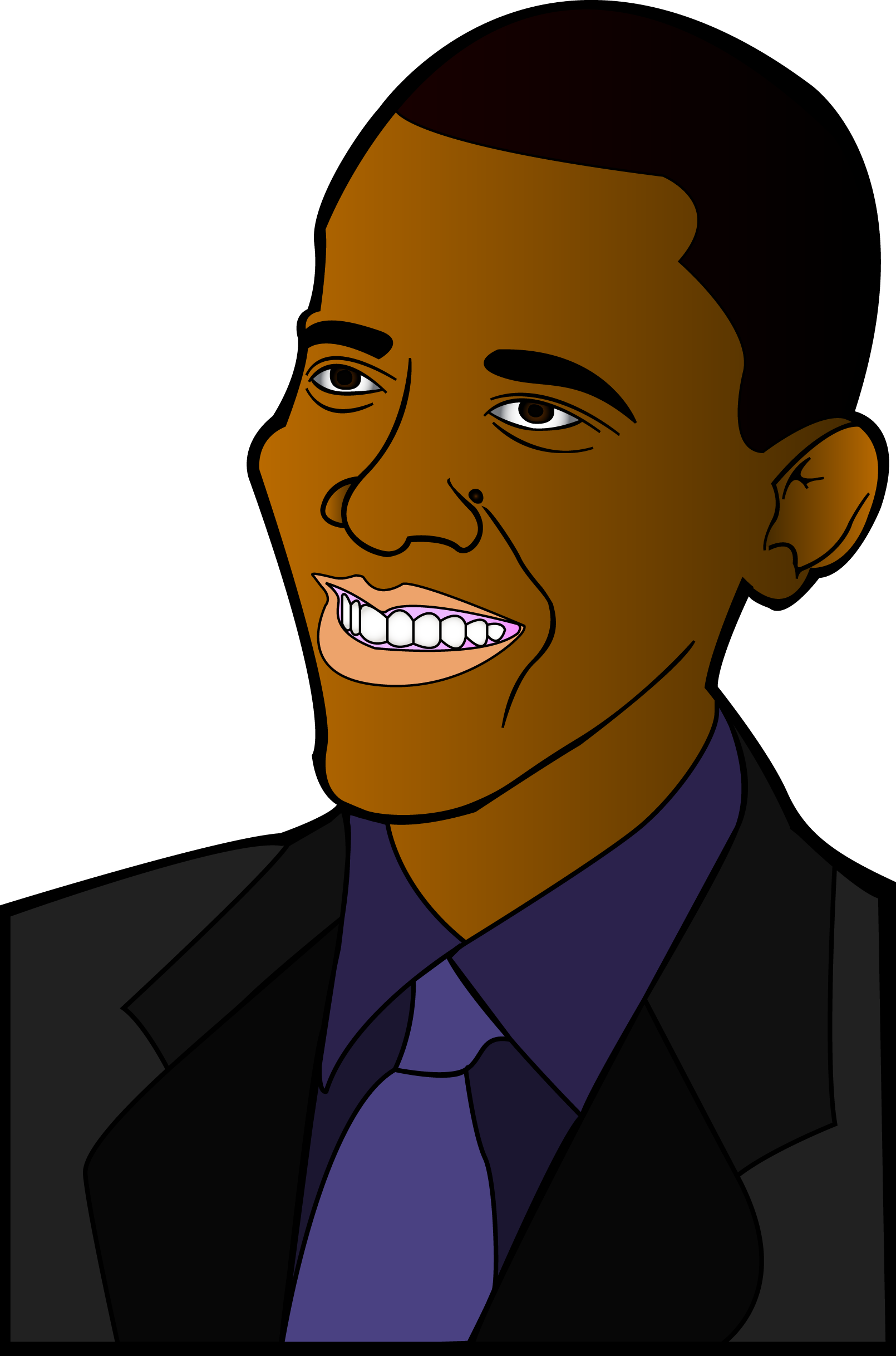 Barack Face Vector Obama Transparent PNG Image