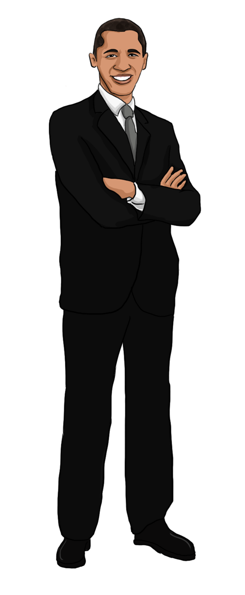 Standing Barack Obama Transparent PNG Image