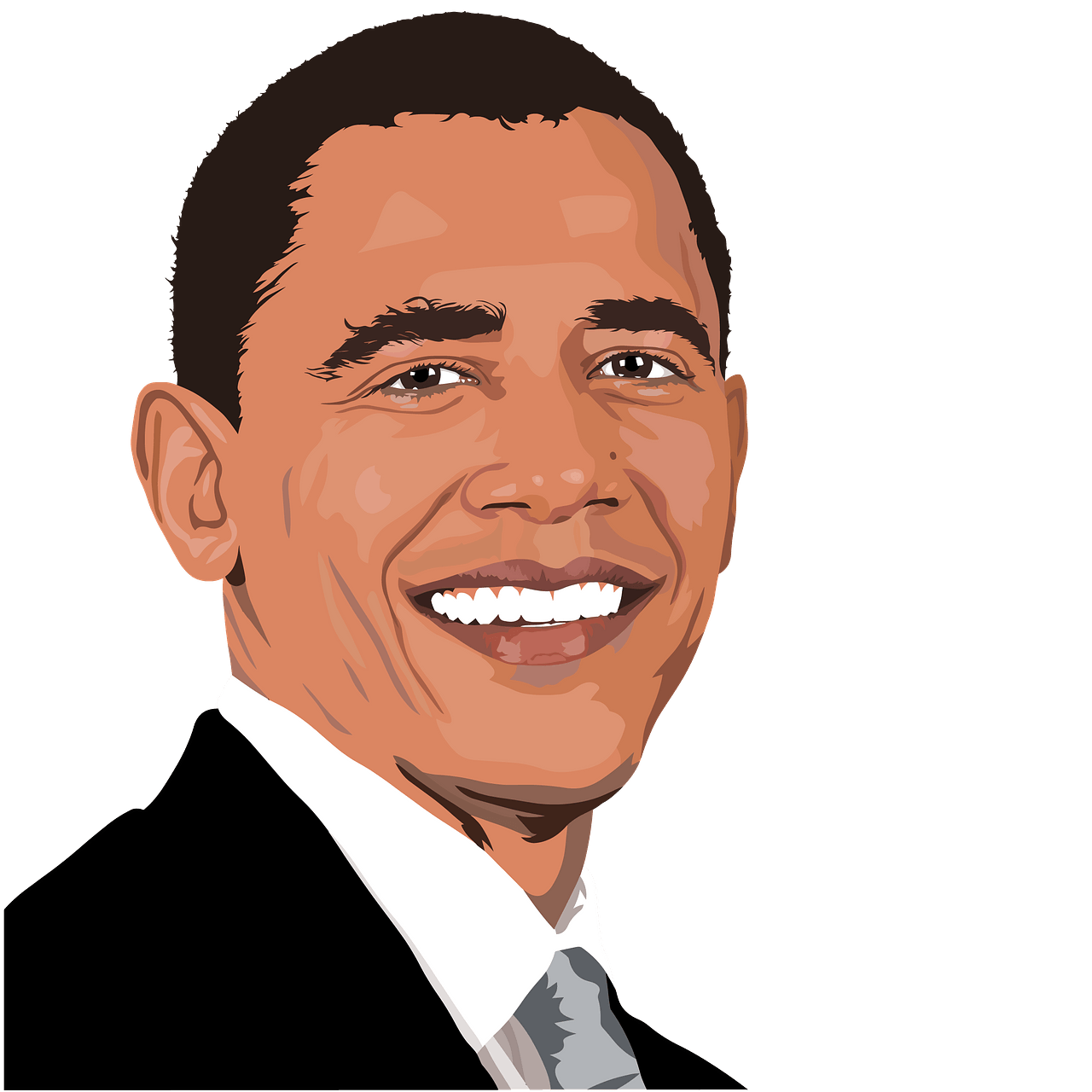 Barack Face Vector Obama Transparent PNG Image