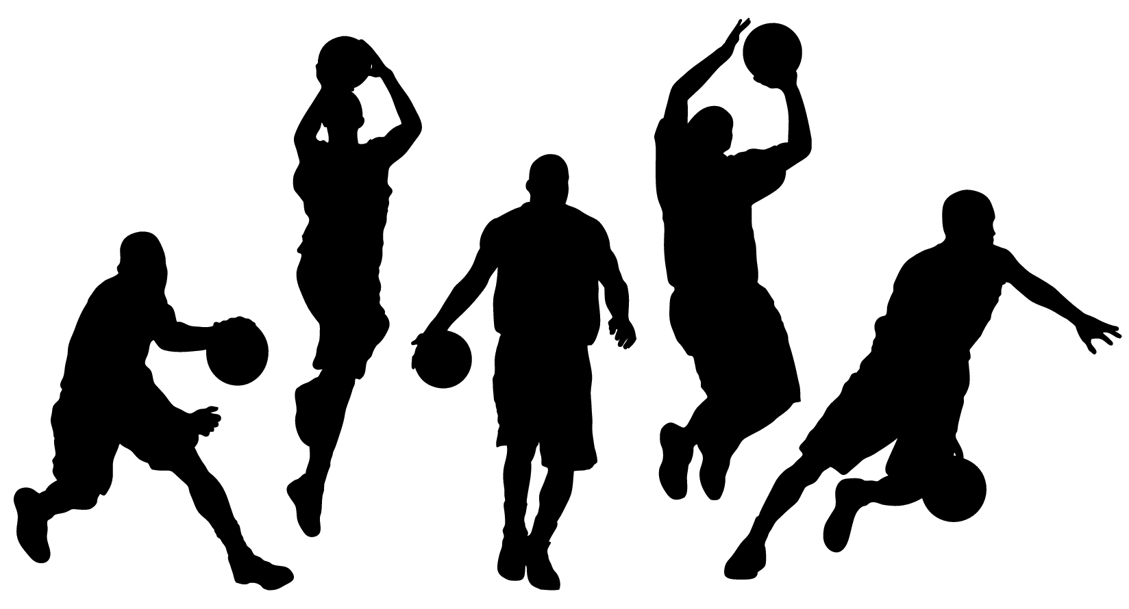 Basketball Silhouette Team Transparent PNG Image