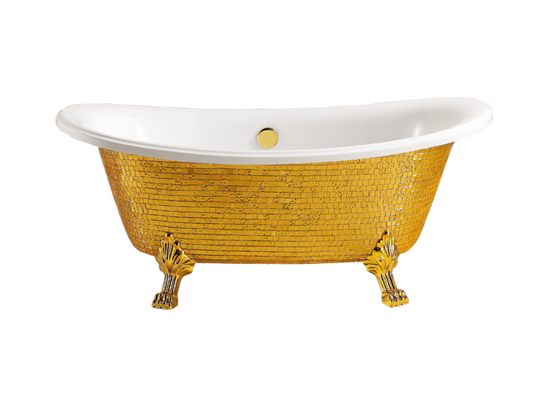 Golden Bathtub Transparent PNG Image