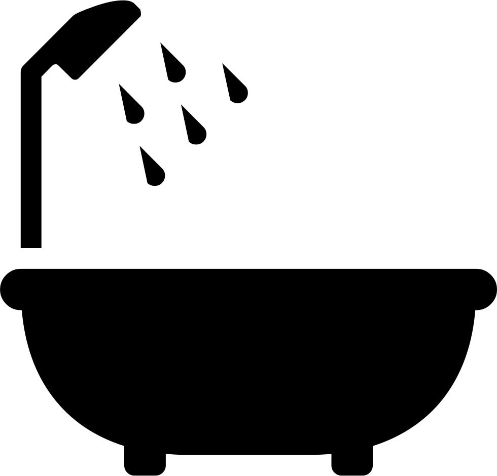 Vector Black Bathtub Transparent PNG Image