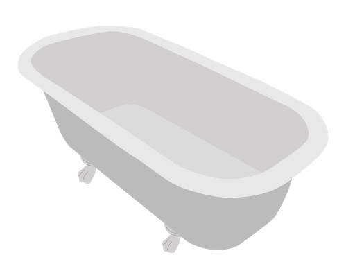 White Bathtub Transparent PNG Image