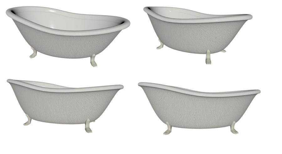 White Bathtub Transparent PNG Image