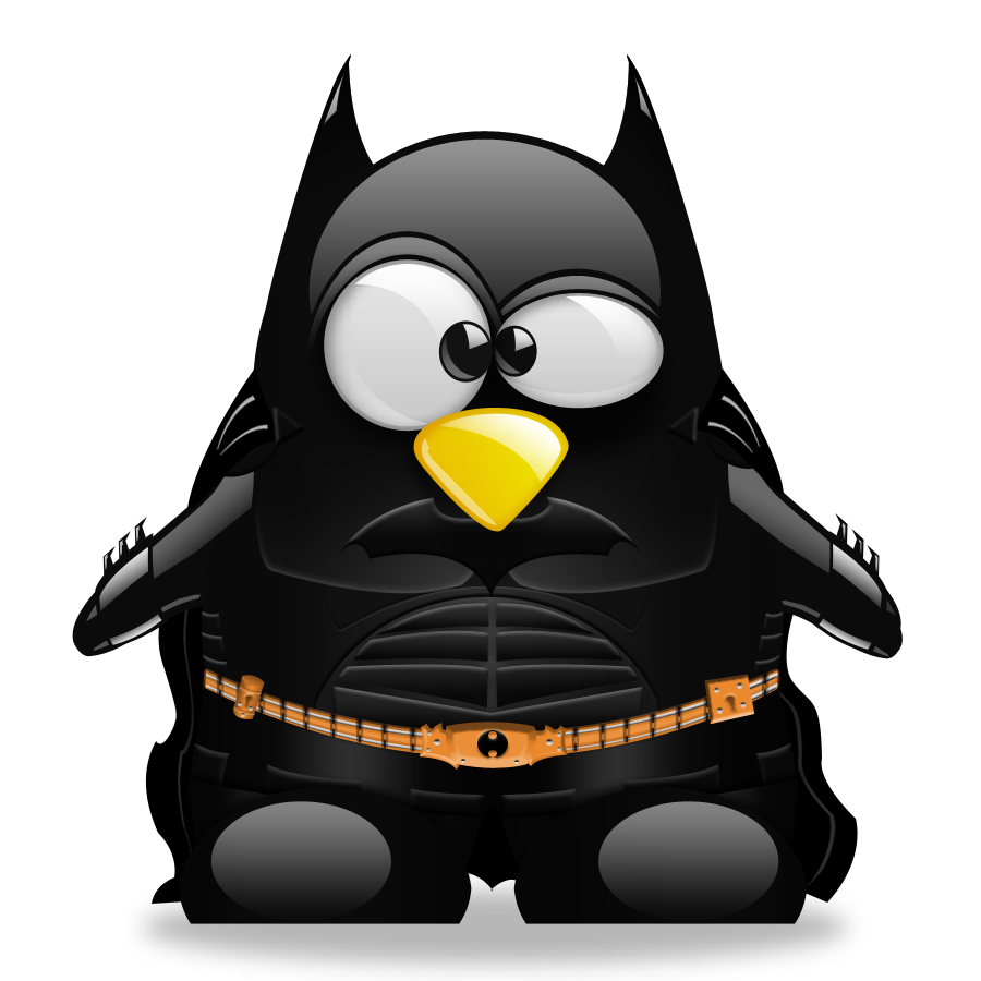 Batman Linux T-Shirt Knight Tuxedo Penguin Transparent PNG Image