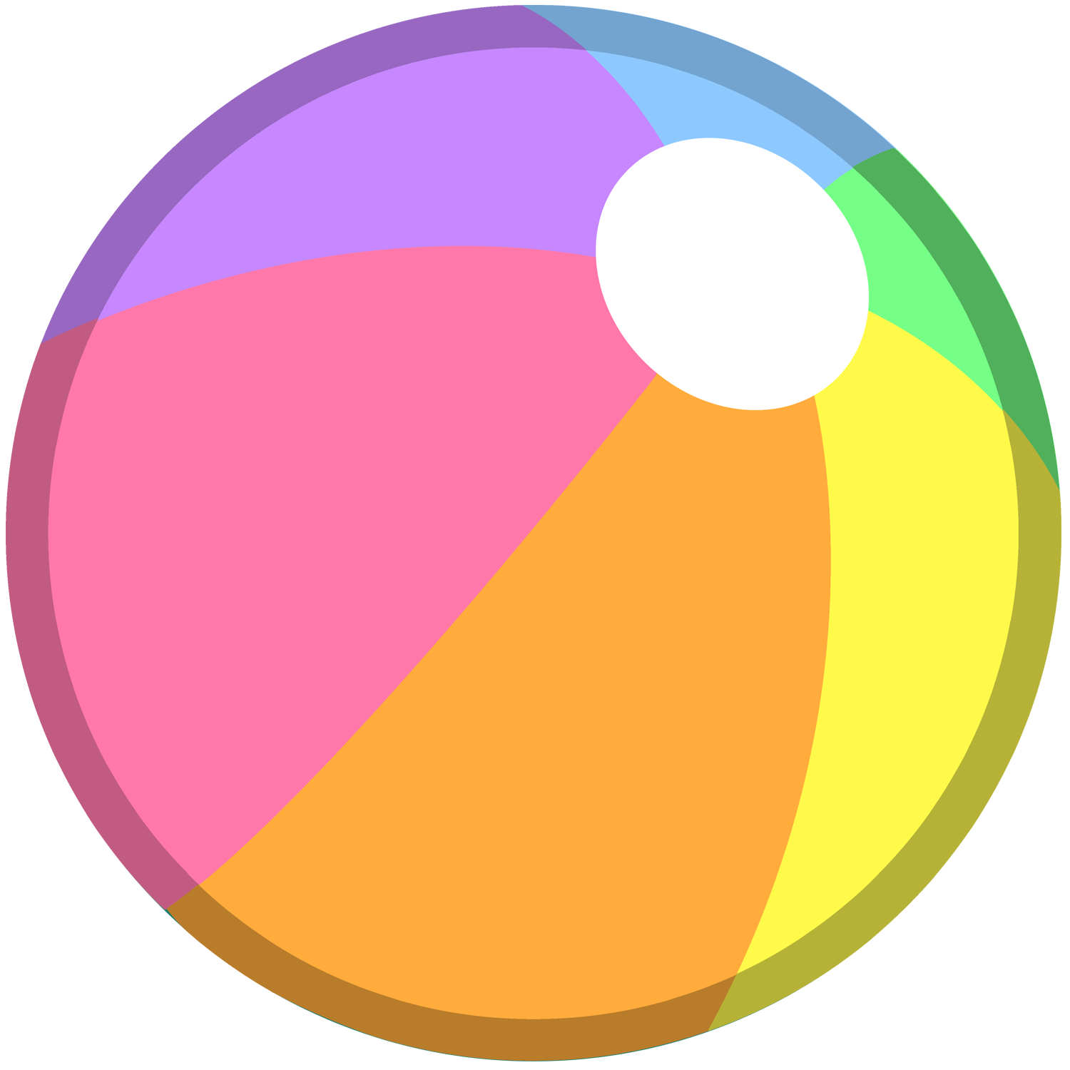 Beach Ball Transparent PNG Image