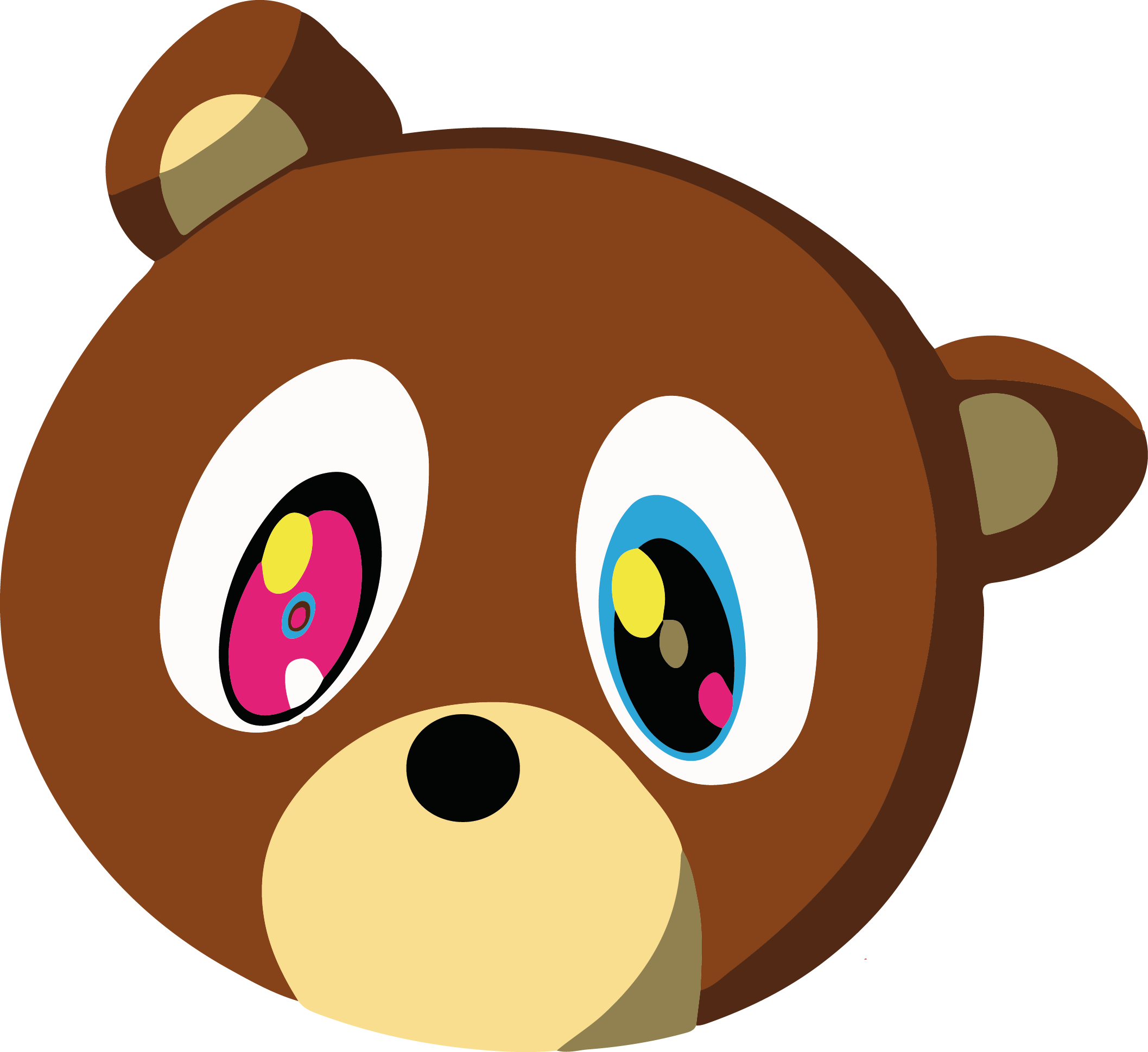 Brown Bear Face Transparent PNG Image