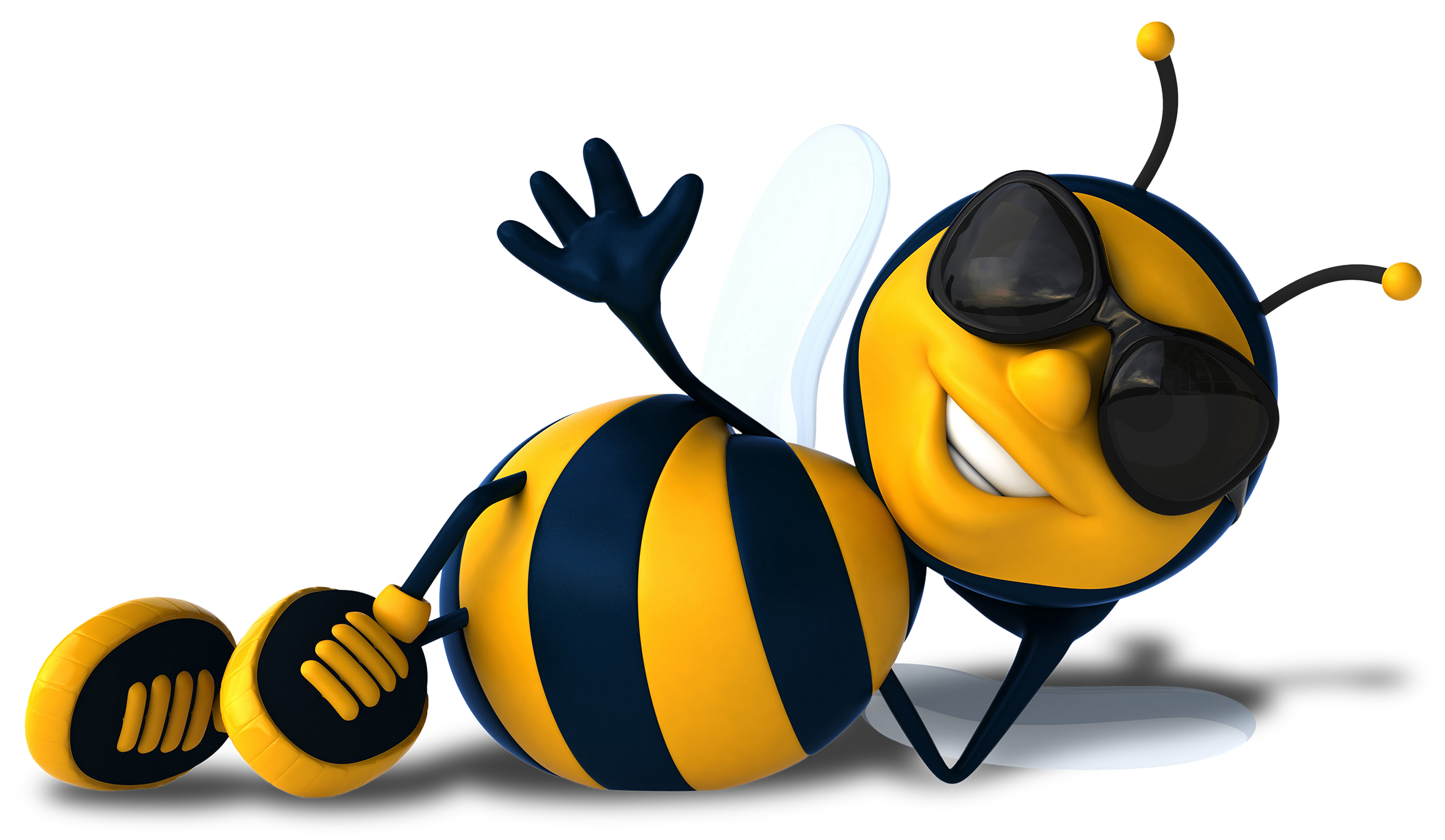 Honey Yellow Bee Transparent PNG Image