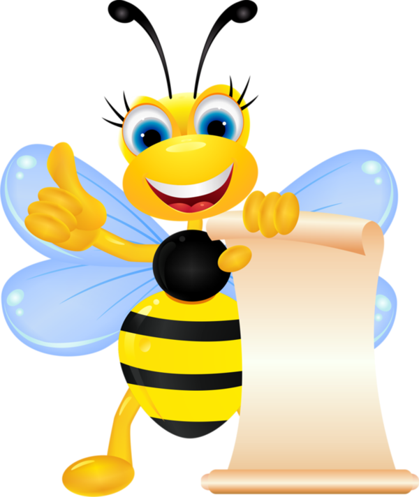 Honey Yellow Bee Transparent PNG Image