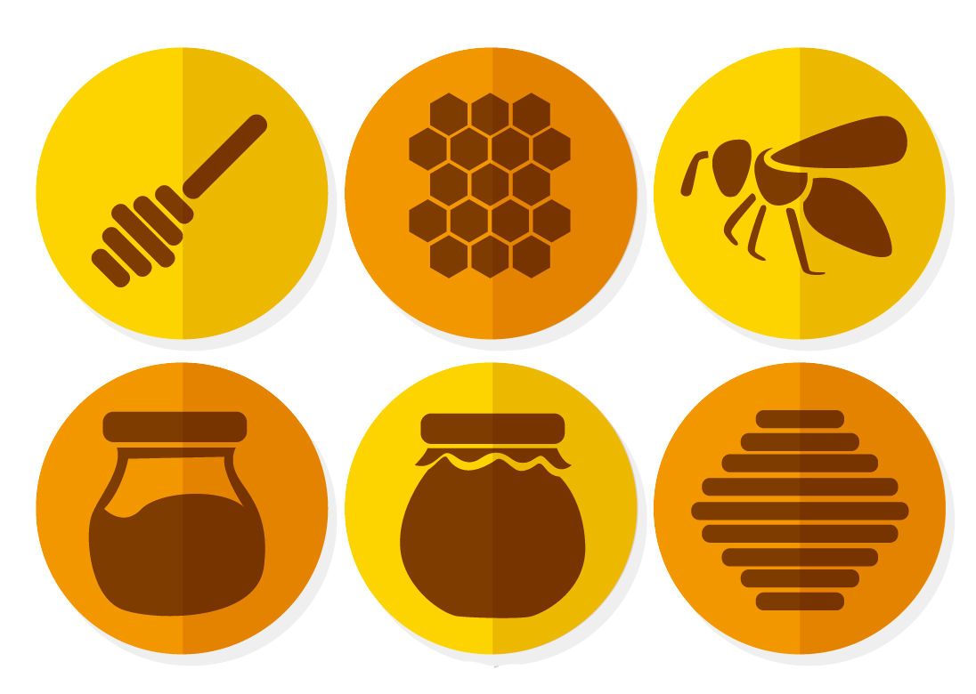 Honey Logo Bee File Transparent PNG Image