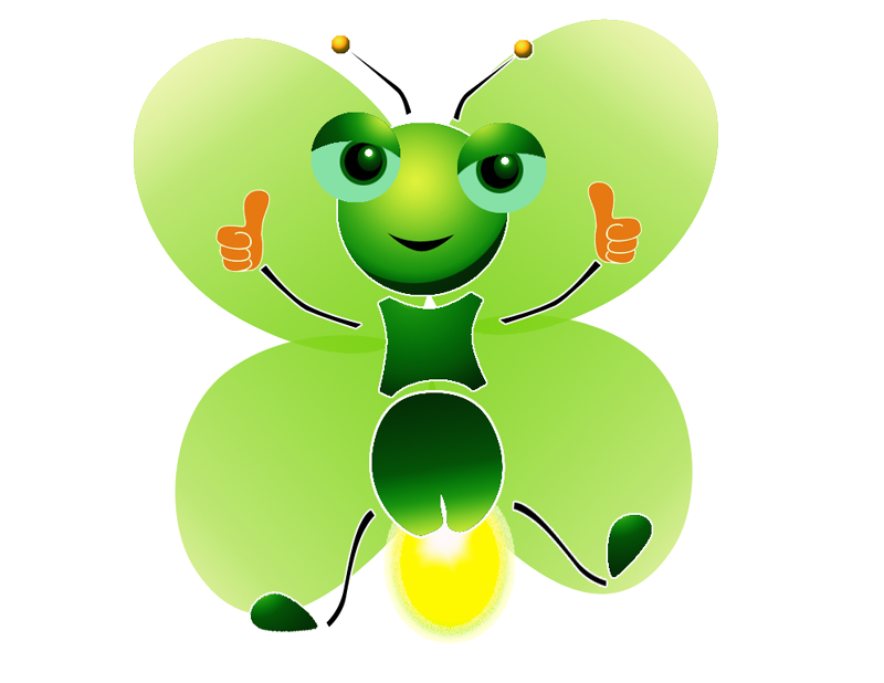 Butterfly Light Leaf Cartoon Transparent PNG Image