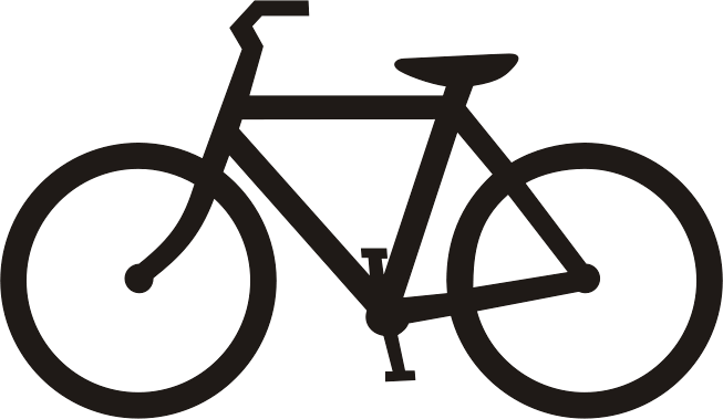 Bicycle Black Siluete Transparent PNG Image